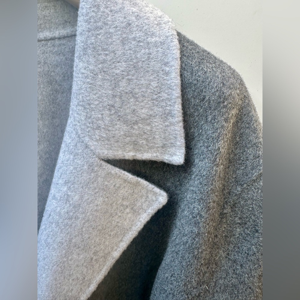 Like New Talbots Double Sided Wool Charcoal Coat Jacket Light Gray Lapel, 22 W - Picture 10 of 15